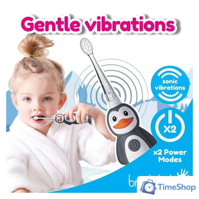 Электрическая зубная щетка Brush-Baby WildOnes Penguin - Изображение №5 — Интернет-магазин Time-Shop