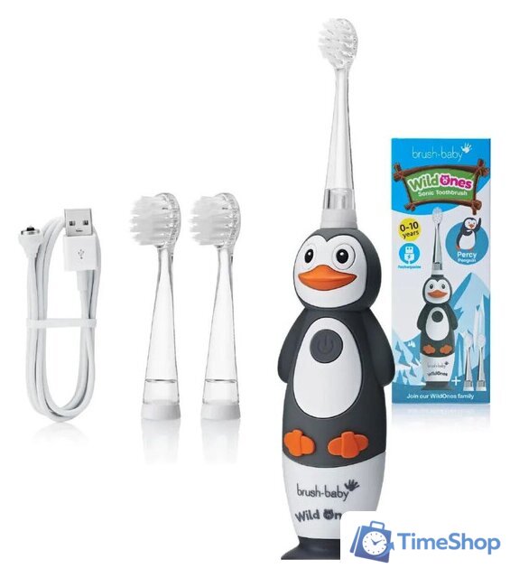 Электрическая зубная щетка Brush-Baby WildOnes Penguin - Изображение №1 — Интернет-магазин Time-Shop