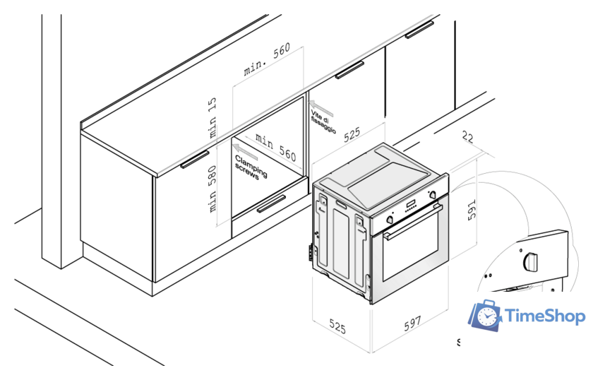 Газовый духовой шкаф Korting OGG771CFW - Изображение №3 — Интернет-магазин Time-Shop