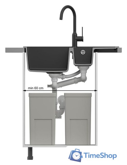 Кухонная мойка Quadron HB8224U5-C1_P2O - Изображение №4 — Интернет-магазин Time-Shop