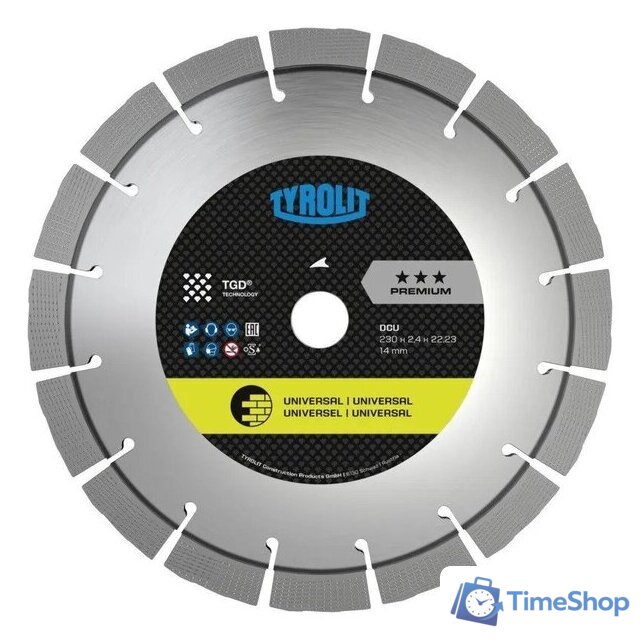 Отрезной диск Tyrolit Premium DCU 230x2.4x22.23 34468871 - Изображение №1 — Интернет-магазин Time-Shop