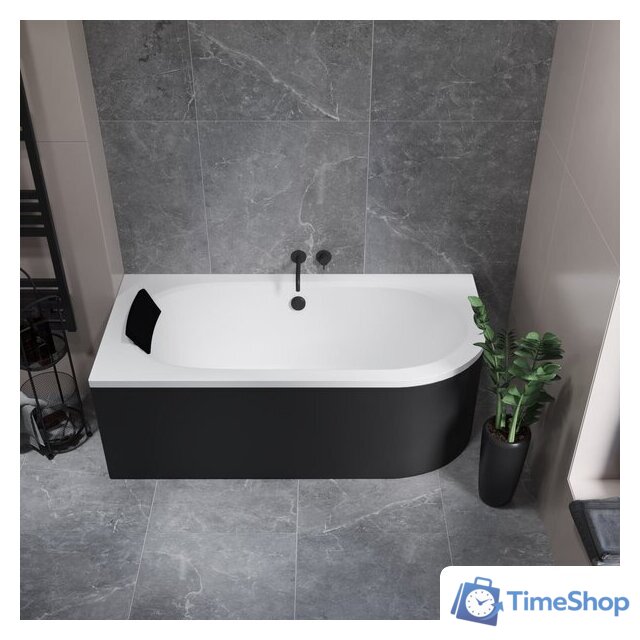Ванна Lauter Bliss 160х75 L 21201061L (с ножками и черным подголовником) - Изображение №22 — Интернет-магазин Time-Shop