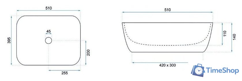 Умывальник Rea U6647 - Изображение №7 — Интернет-магазин Time-Shop