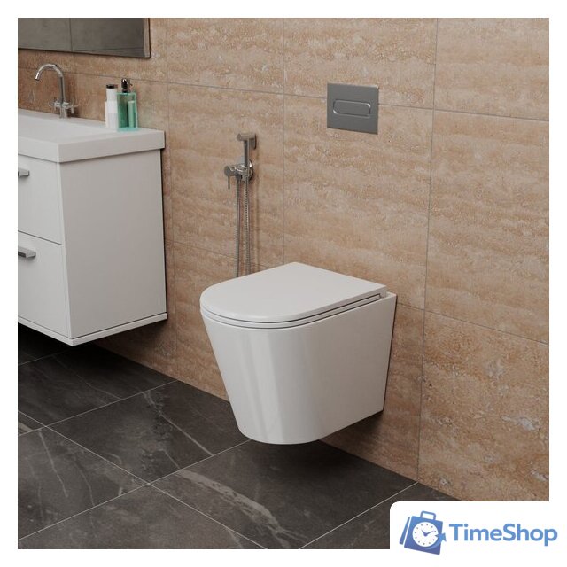 Унитаз подвесной D&K Venice DT1026516 (белый, сиденье микролифт) - Изображение №8 — Интернет-магазин Time-Shop