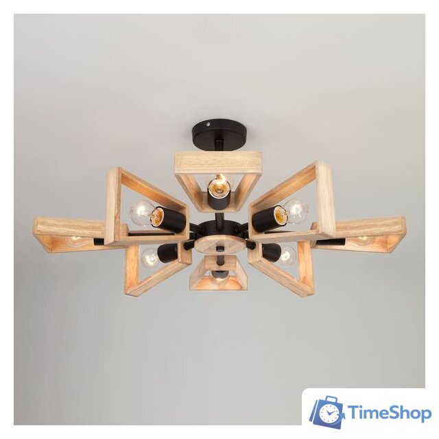 Люстра средней высоты Евросвет Klark 70056/8 (черный) - Изображение №1 — Интернет-магазин Time-Shop