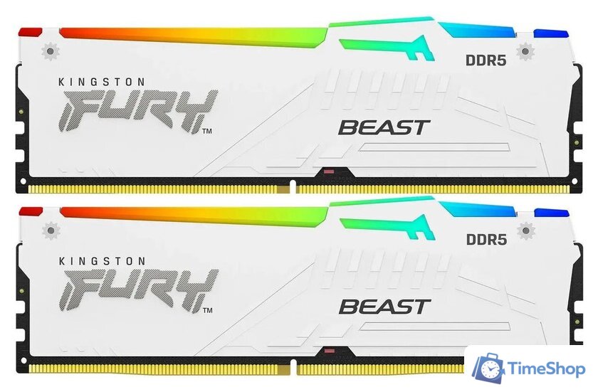 Оперативная память Kingston FURY Beast RGB 2x32ГБ DDR5 6000 МГц KF560C36BWEAK2-64 - Изображение №1 — Интернет-магазин Time-Shop