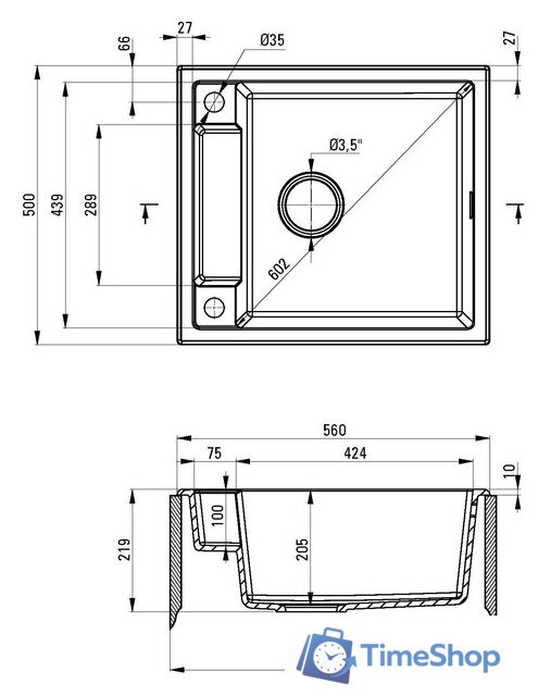 Кухонная мойка Deante Magnetic ZRM N113 - Изображение №2 — Интернет-магазин Time-Shop