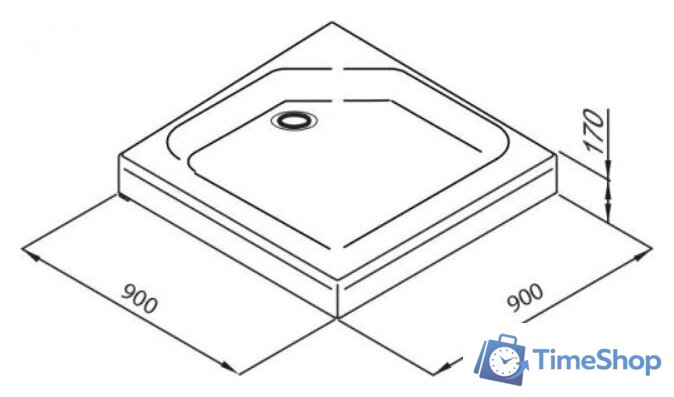 Душевой уголок Triton Йота-Блэк 90x90 (черный, с поддоном) - Изображение №9 — Интернет-магазин Time-Shop