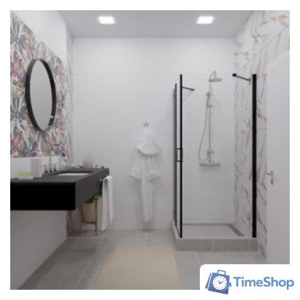 Душевой уголок Triton Йота-Блэк 90x90 (черный, с поддоном) - Изображение №4 — Интернет-магазин Time-Shop