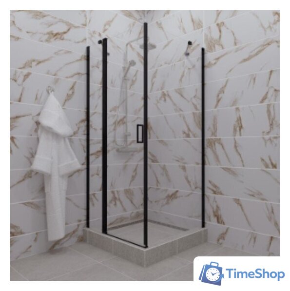 Душевой уголок Triton Йота-Блэк 90x90 (черный, с поддоном) - Изображение №3 — Интернет-магазин Time-Shop