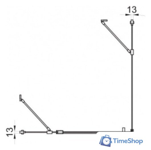 Душевой уголок Triton Йота-Блэк 90x90 (черный, с поддоном) - Изображение №7 — Интернет-магазин Time-Shop