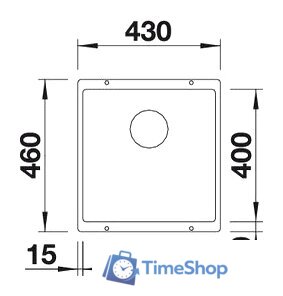 Кухонная мойка Blanco Subline 400-U (темная-скала) - Изображение №4 — Интернет-магазин Time-Shop