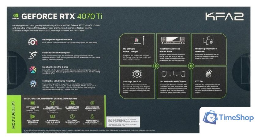 Видеокарта KFA2 GeForce RTX 4070 Ti X 47IOM7MD7ADK - Изображение №9 — Интернет-магазин Time-Shop