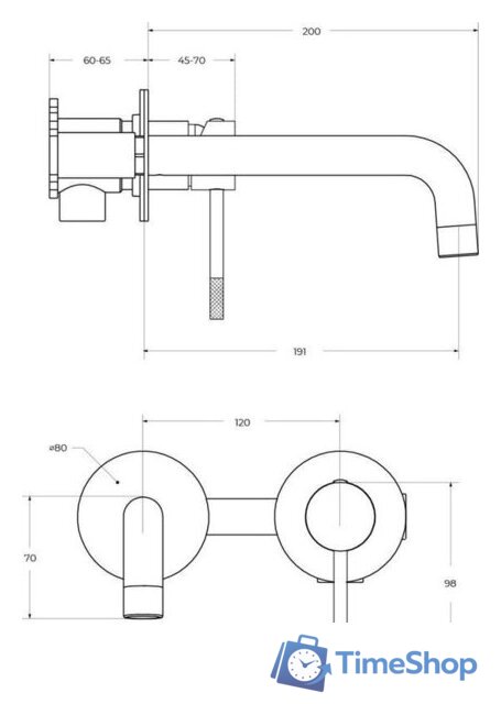 Смеситель Cezares RELAX-BLI2-1-01-W0 - Изображение №4 — Интернет-магазин Time-Shop