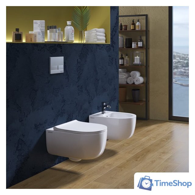 Унитаз подвесной Berges Wasserhaus Ego XL Rimless + Toma Slim SO + Novum525 + L3 043203 - Изображение №9 — Интернет-магазин Time-Shop
