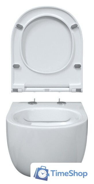 Унитаз подвесной Berges Wasserhaus Ego XL Rimless + Toma Slim SO + Novum525 + L3 043203 - Изображение №6 — Интернет-магазин Time-Shop