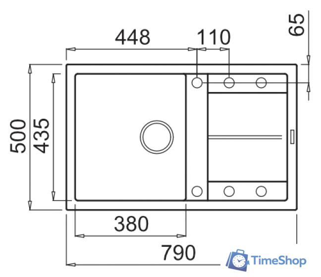 Кухонная мойка Elleci Unico 300 Full Black 40 - Изображение №2 — Интернет-магазин Time-Shop