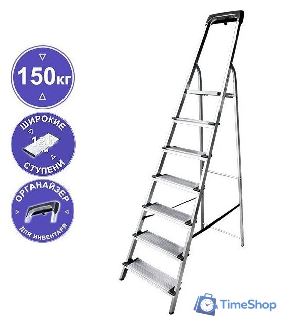 Лестница-стремянка Новая высота NV 1118 (7 ступеней) - Изображение №1 — Интернет-магазин Time-Shop