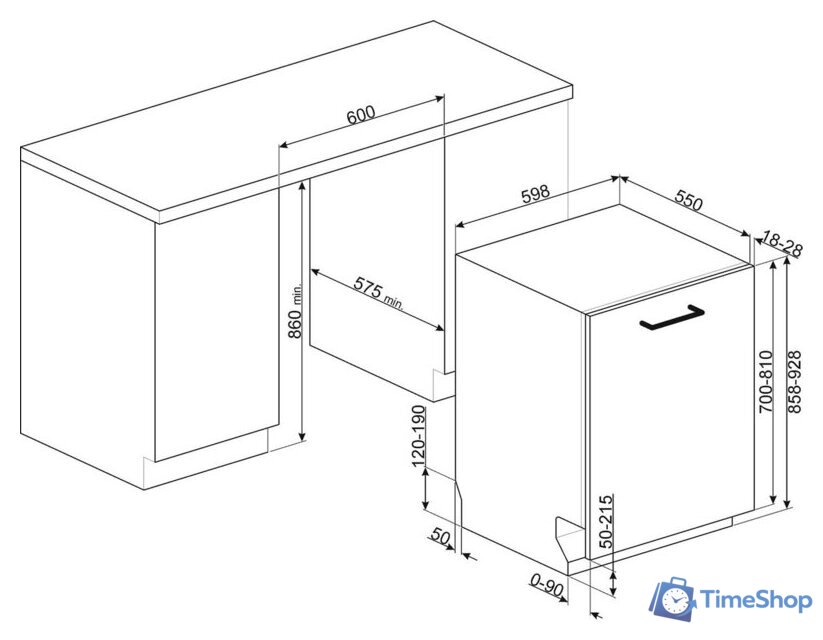 Встраиваемая посудомоечная машина Smeg STL233CLH - Изображение №2 — Интернет-магазин Time-Shop