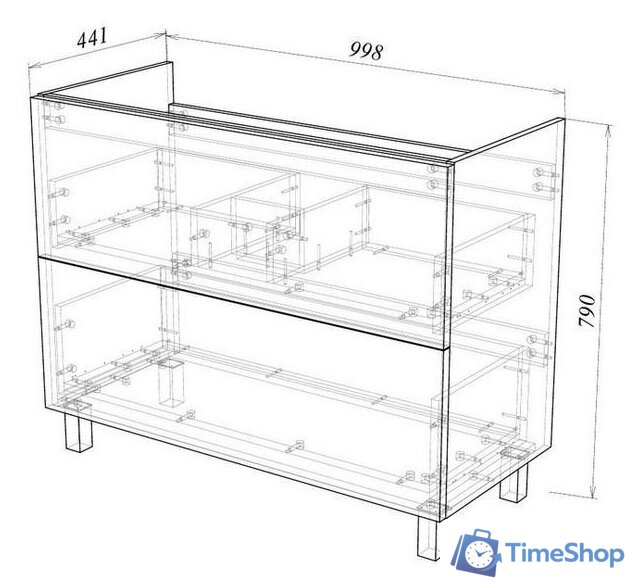  Garda Тумба под умывальник Grado 58 100 26.58.100 - Изображение №2 — Интернет-магазин Time-Shop