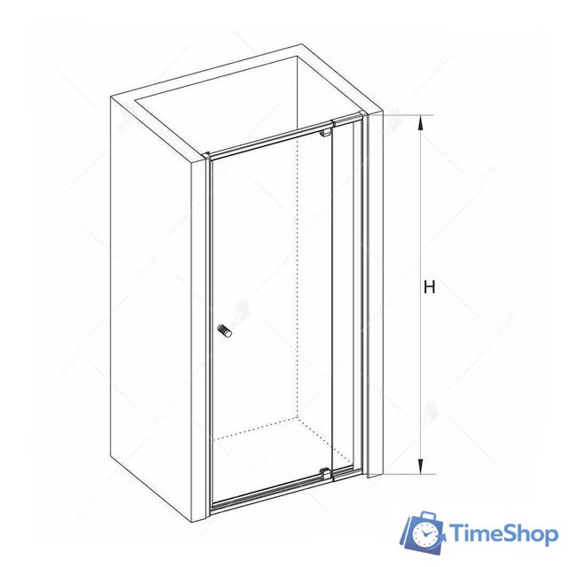 Душевая дверь RGW PA-02 41080207-51 70 (хром/шиншилла стекло) - Изображение №3 — Интернет-магазин Time-Shop
