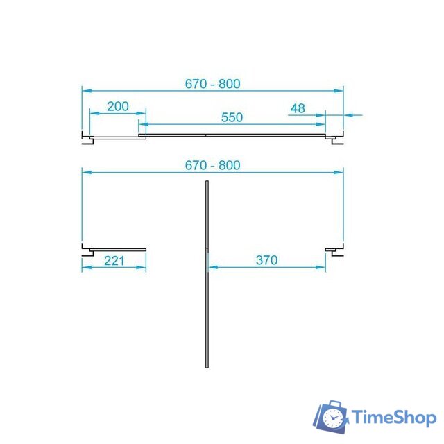 Душевая дверь RGW PA-02 41080207-51 70 (хром/шиншилла стекло) - Изображение №2 — Интернет-магазин Time-Shop