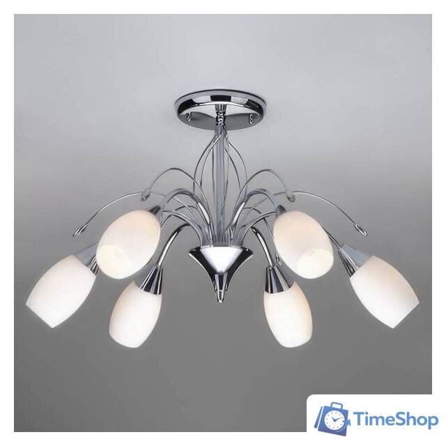 Люстра средней высоты Евросвет Ginevra 22080/6 хром - Изображение №1 — Интернет-магазин Time-Shop