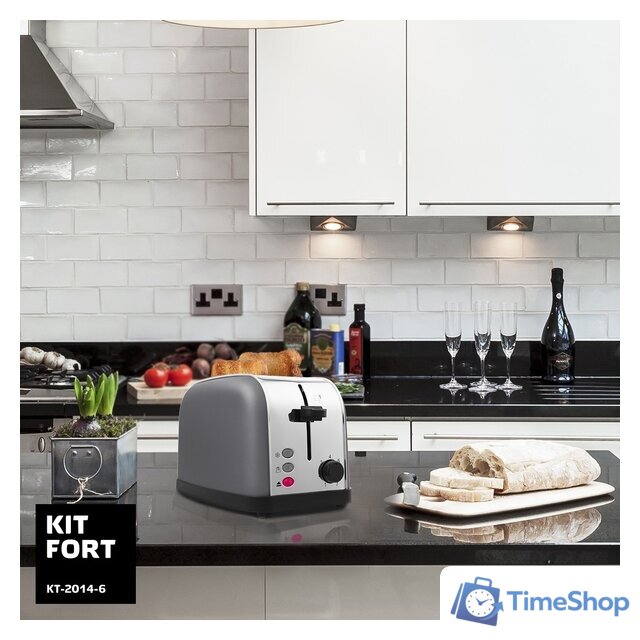Тостер Kitfort KT-2014-6 (графит) - Изображение №6 — Интернет-магазин Time-Shop