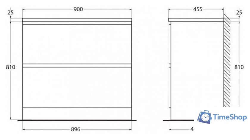  BelBagno Тумба под умывальник Albano-900-2C-PIA-RR (дуб rustico) - Изображение №8 — Интернет-магазин Time-Shop