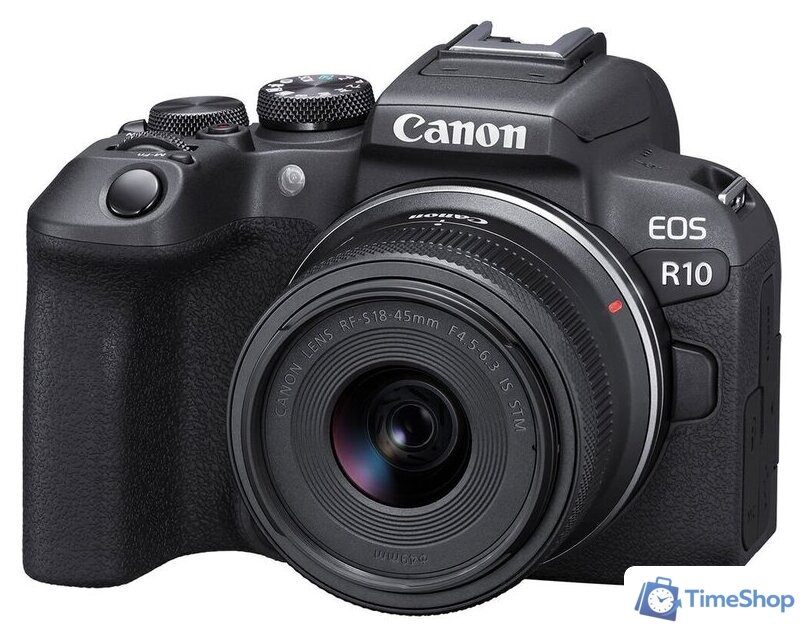 Беззеркальный фотоаппарат Canon EOS R10 RF-S 18-45mm F4.5-6.3 IS STM + адаптер крепления EF-EOS R - Изображение №2 — Интернет-магазин Time-Shop