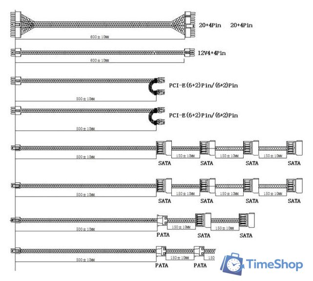 Блок питания GameMax RGB-1050 - Изображение №7 — Интернет-магазин Time-Shop