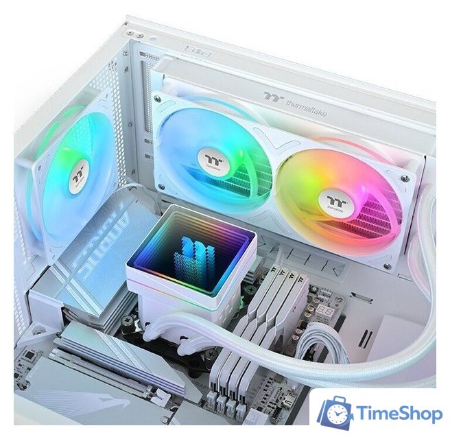 Система жидкостного охлаждения для процессора Thermaltake TH240 V3 ARGB Sync Snow Edition CL-W467-PL12SW-A - Изображение №5 — Интернет-магазин Time-Shop