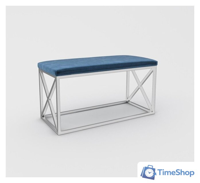 Банкетка Hype Mebel Куб (белый/синий) - Изображение №1 — Интернет-магазин Time-Shop