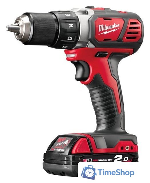 Дрель-шуруповерт Milwaukee M18 BDD-202C 4933443555 (с 2-мя АКБ, кейс) - Изображение №2 — Интернет-магазин Time-Shop