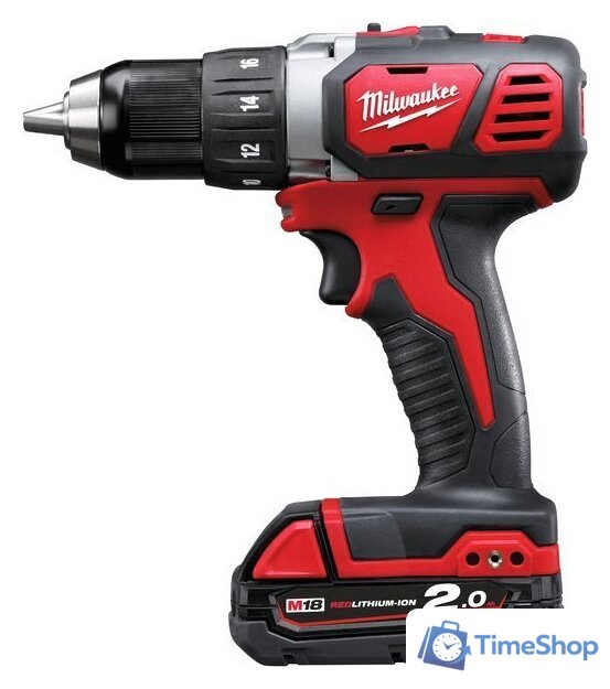 Дрель-шуруповерт Milwaukee M18 BDD-202C 4933443555 (с 2-мя АКБ, кейс) - Изображение №1 — Интернет-магазин Time-Shop