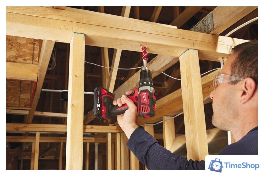 Дрель-шуруповерт Milwaukee M18 BDD-202C 4933443555 (с 2-мя АКБ, кейс) - Изображение №4 — Интернет-магазин Time-Shop