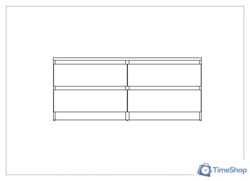 Тумба Mio Tesoro Кастор 4 ящика 2.03.03.100.5 (дуб венге) - Изображение №3 — Интернет-магазин Time-Shop