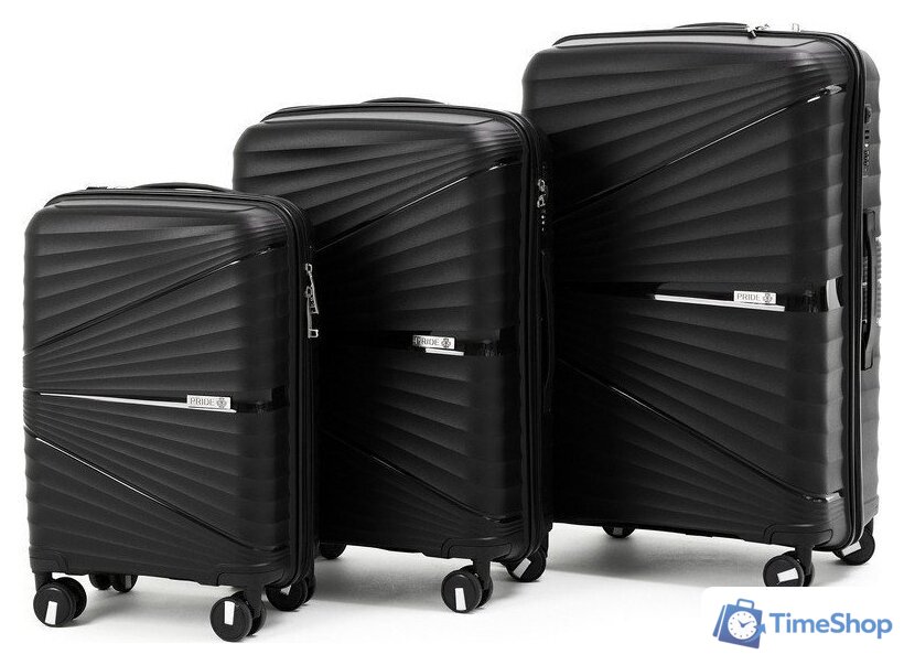 Чемодан-спиннер Pride PP-9702 (S, черный) - Изображение №8 — Интернет-магазин Time-Shop