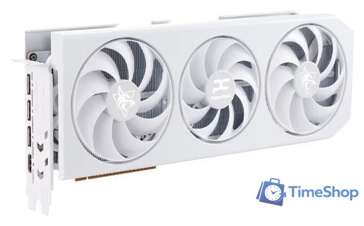 Видеокарта PowerColor Hellhound Spectral White AMD Radeon RX 9070 XT 16GB GDDR6 RX9070XT 16G-L/OC/WHITE - Изображение №1 — Интернет-магазин Time-Shop