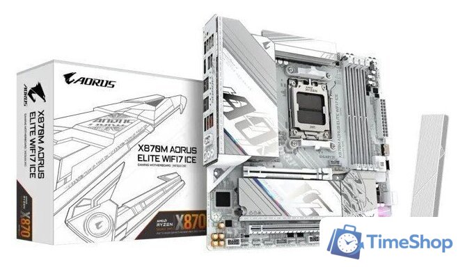 Материнская плата Gigabyte X870M Aorus Elite WiFi7 Ice - Изображение №5 — Интернет-магазин Time-Shop