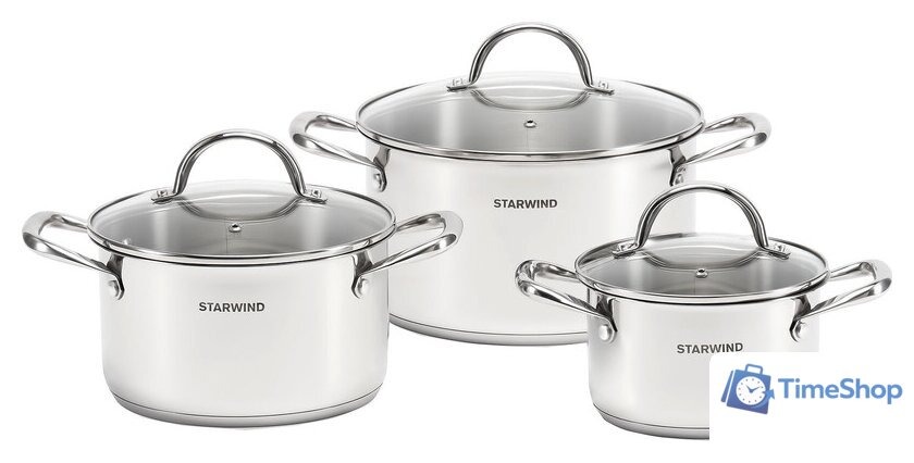 Набор кастрюль StarWind Chef Compact SW-CH1006 - Изображение №1 — Интернет-магазин Time-Shop