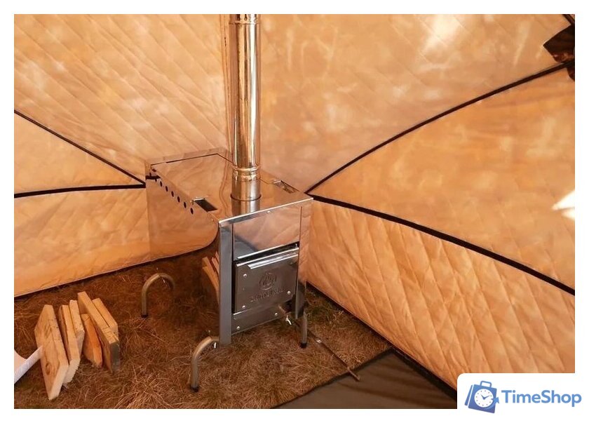 Походная баня Сибтермо 01320100.01 (с полом, печью и каменкой) - Изображение №4 — Интернет-магазин Time-Shop