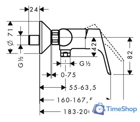 Смеситель Hansgrohe Focus E2 31960000 - Изображение №2 — Интернет-магазин Time-Shop