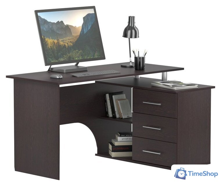 Стол Сокол КСТ-09 (правый, венге) - Изображение №1 — Интернет-магазин Time-Shop