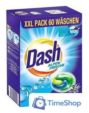 Капсулы для стирки DASH Alpen Frische (60 шт) - Изображение №1 — Интернет-магазин Time-Shop