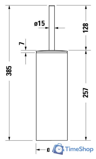 Ершик для унитаза Duravit D-Code 0099281000 (хром) - Изображение №2 — Интернет-магазин Time-Shop