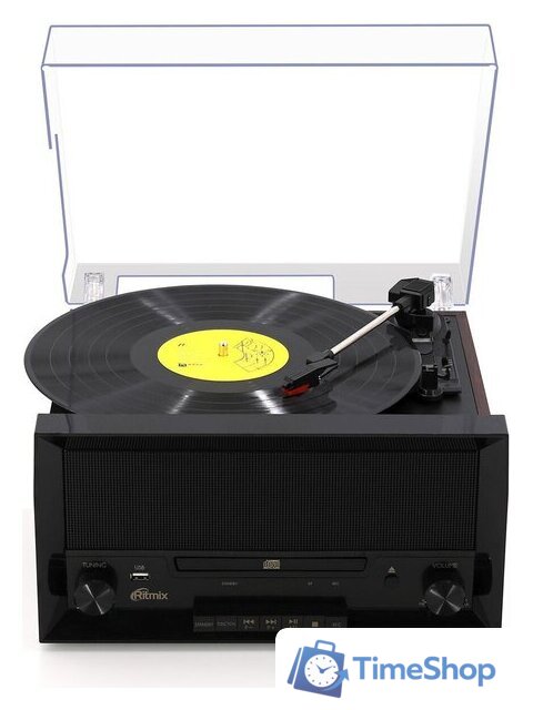 Многофункциональный аудиоцентр Ritmix LP-400B (черный/коричневый) - Изображение №2 — Интернет-магазин Time-Shop