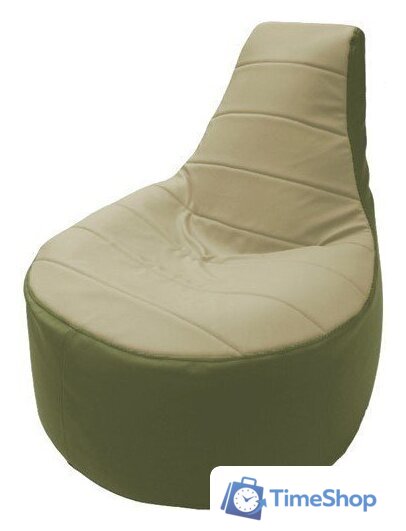 Кресло-мешок Flagman Трон Т1.3-31 (светло-бежевый/оливковый) - Изображение №1 — Интернет-магазин Time-Shop