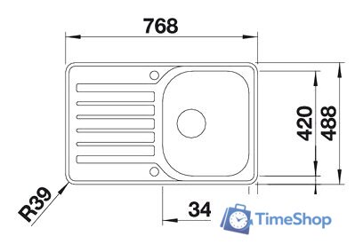 Кухонная мойка Blanco Lantos 45 S-IF Compact [519059] - Изображение №3 — Интернет-магазин Time-Shop