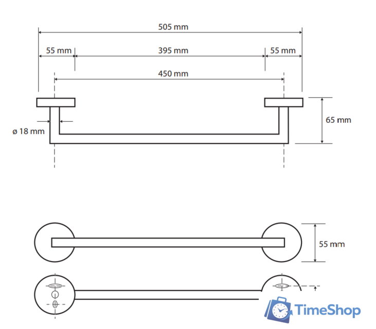 Держатель для полотенца Bemeta White 104204024 - Изображение №2 — Интернет-магазин Time-Shop